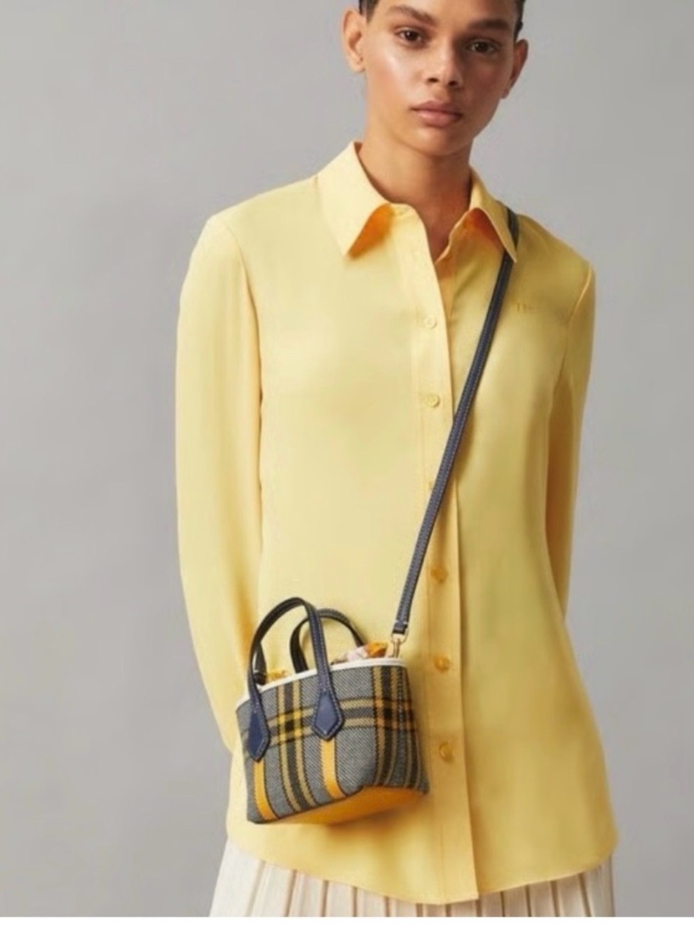 ✨Tory Burch (NWT) Perry Plaid Micro Tote✨
